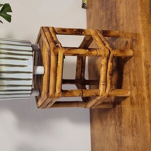 Vintage bamboo plant stand